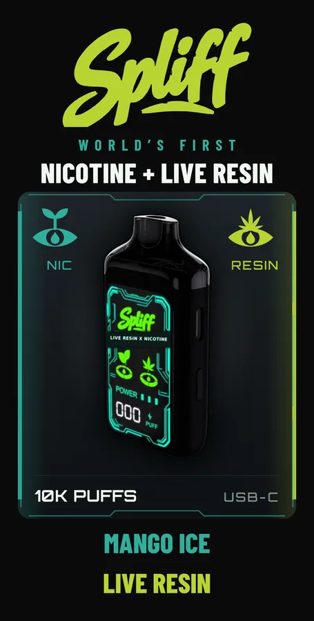 Spliff unit box front, SPL-003 Mango Ice / Live Resin