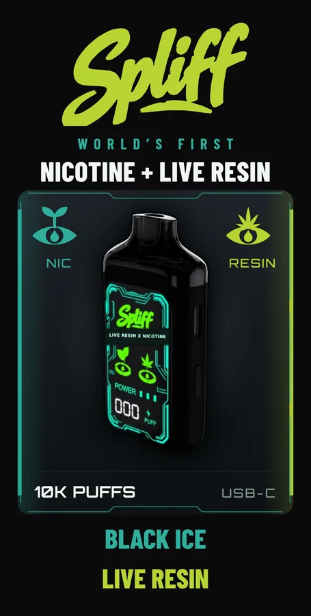 Spliff unit box front, SPL-004 Black Ice / Live Resin