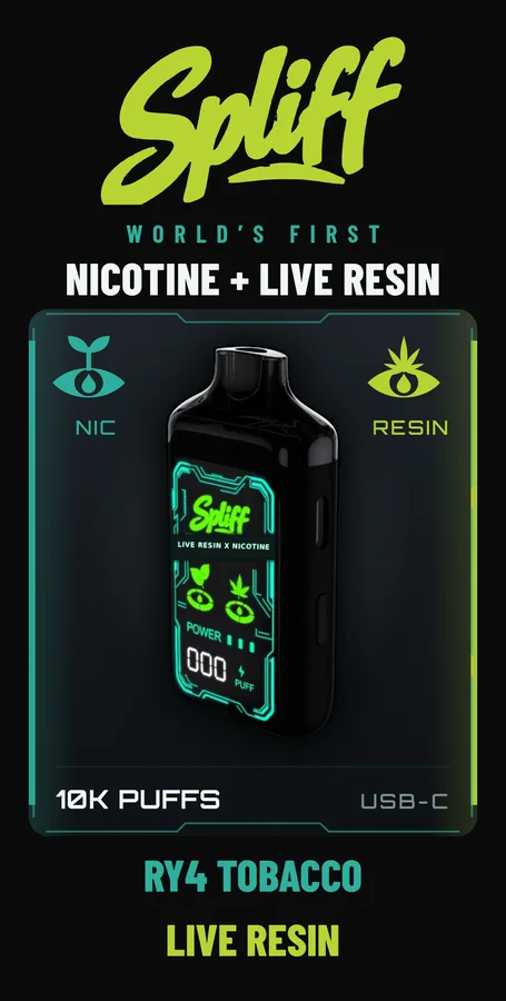 Spliff unit box front, SPL-010 Ry4 Tobacco / Live Resin